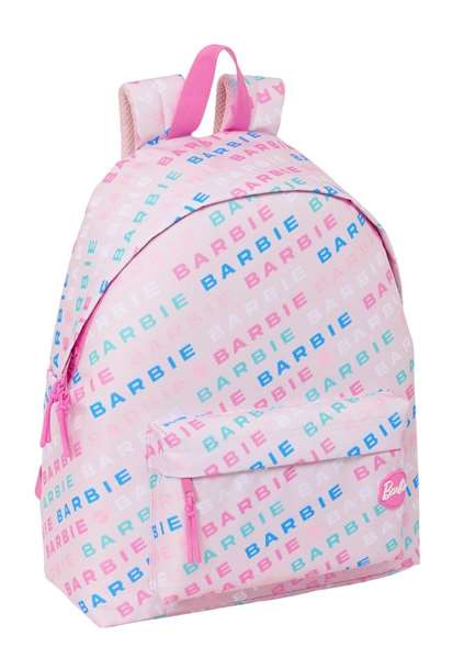 Mochila Escolar Barbie Logomania Rosa claro 33 x 42 x 15 cm