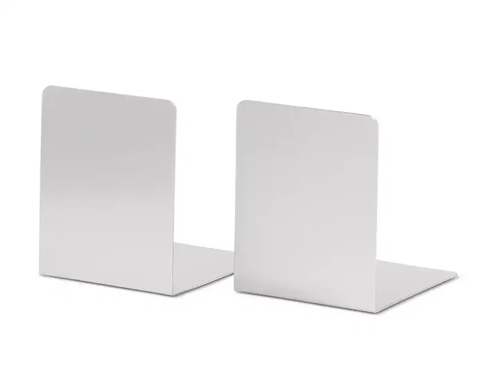 Maul Apoyalibros Metálico 100x80x100 mm Juego Aluminio Plateado Anodizado Resistente Arañazos Oficina Hogar