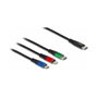 DeLOCK Cable de carga USB 3 en 1 USB Type-C a Lightning/Micro USB/USB Type-C 1 m