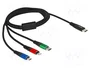 DeLOCK Cable de carga USB 3 en 1 USB Type-C a Lightning/Micro USB/USB Type-C 1 m