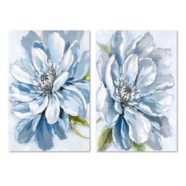 DKD Home Decor Cuadro Lienzo MDF 60x3x90 Flor Surtido de 2 Piezas