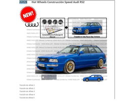 Mattel Hot Wheels Speed Audi Avant RS2 Set de Construcción