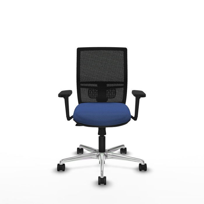 PIQUERAS Y CRESPO Silla de oficina Yunquera con mecanismo Sincro/Traslack Azul marino y Negro