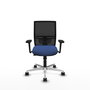 PIQUERAS Y CRESPO Silla de oficina Yunquera con mecanismo Sincro/Traslack Azul marino y Negro
