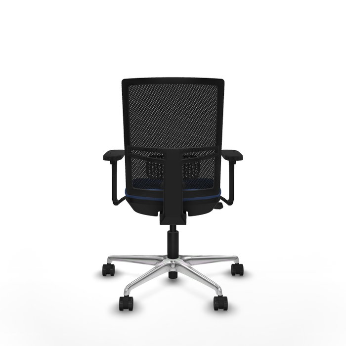 PIQUERAS Y CRESPO Silla de oficina Yunquera con mecanismo Sincro/Traslack Azul marino y Negro