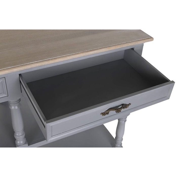 DKD Home Decor Buffet Victoria de Paulownia y MDF con 2 Cajones, Gris