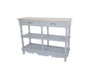 DKD Home Decor Buffet Victoria de Paulownia y MDF con 2 Cajones, Gris