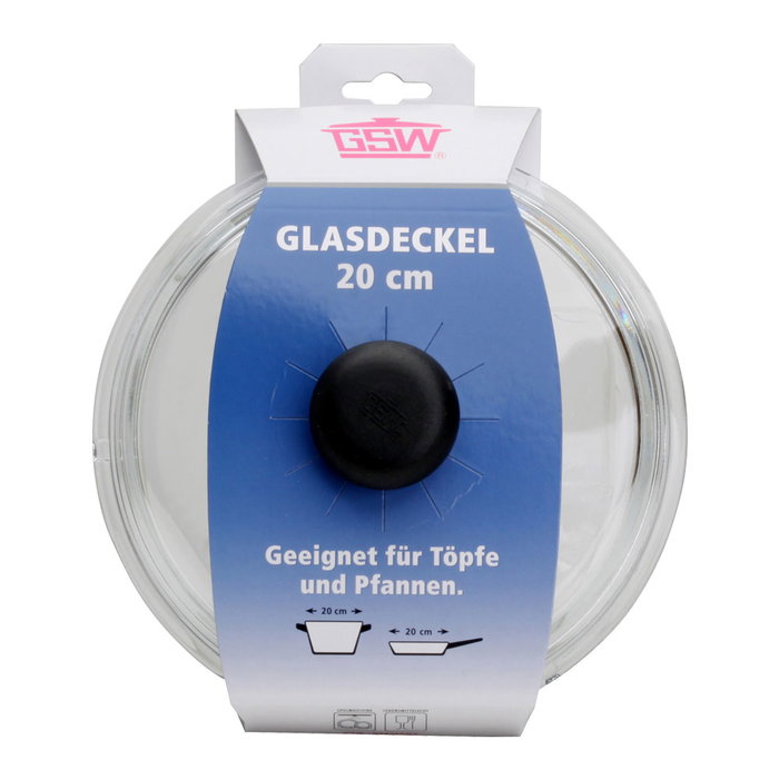 GSW Tapa de Vidrio para Ollas, Diámetro 20 cm (Pack de 6 Unidades)