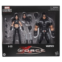 Hasbro Marvel Legends Series X Pack de 2 Figuras X-23 & Warpath X-Force - 15 cm - 9 Piezas Incluidas