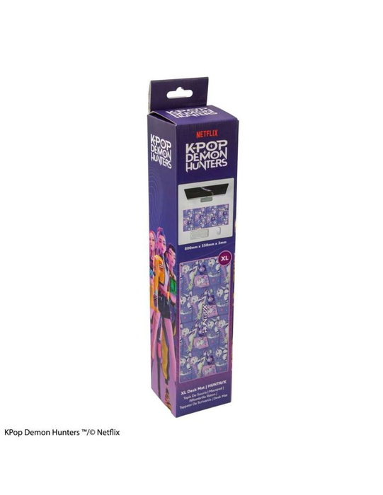 Cinereplicas Alfombrilla de Escritorio XL KPop Demon Hunters HUNTR/X con Diseño Oficial Netflix - 80x35 cm Neopreno Antideslizante