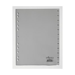 Durable 6507-10 Separadores Mensuales A4 Gris