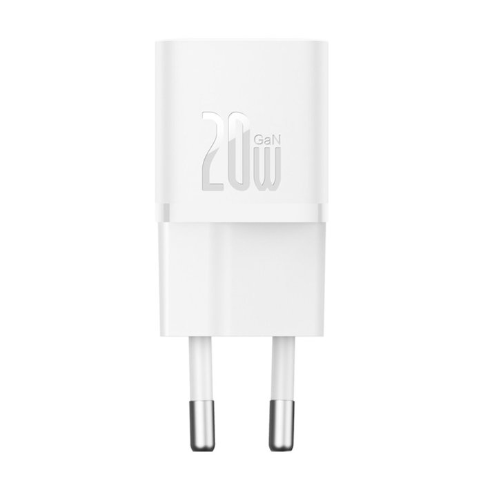Baseus GaN5 Mini Fast Charger 1C 20W EU Blanco Baseus GaN5 Mini Fast Charger 1C 20W EU Blanco