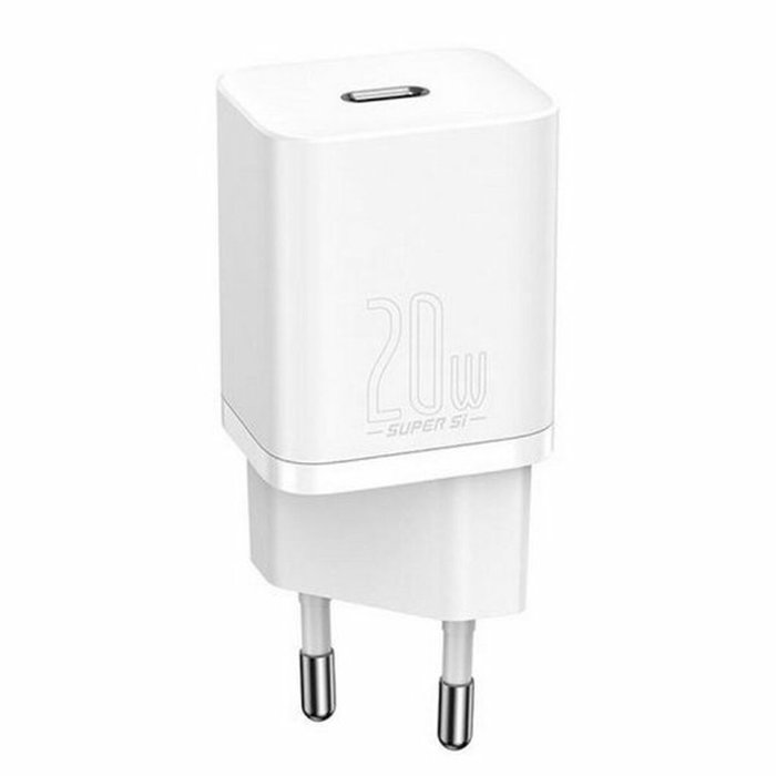 Baseus Gan5 Fast Charger Mini 20W Carga Rapida PD 3.0 Blanco Tipo C EU