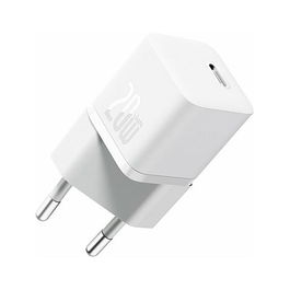 Baseus Gan5 Fast Charger Mini 20W Carga Rapida PD 3.0 Blanco Tipo C EU