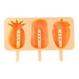 Fackelmann Molde para helados Fruits&Desserts de silicona LFGB color salmón - 215 x 30 x 100 mm
