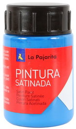 La Pajarita Pintura Témpera Escolar Satinada Azul Cyan Bote 35 mL L-26