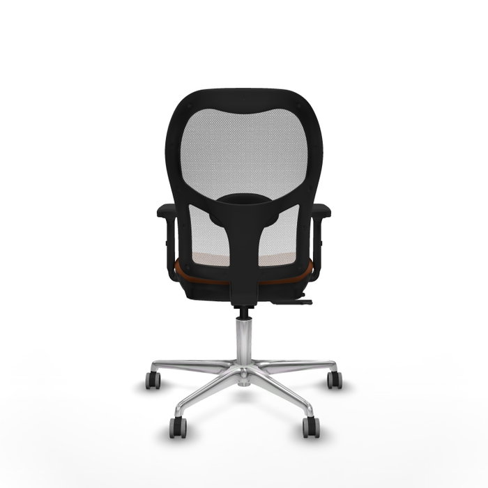 PIQUERAS Y CRESPO Silla de oficina Jorquera con mecanismo Sincro/Traslack, Marrón y Blanco