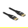 DeLOCK Cable DisplayPort 1.4 (8K @60Hz, 7680x4320, 32.4 Gbit/s, 2m) Macho-Macho, Doble Blindaje, Negro, Plug and Play