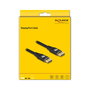 DeLOCK Cable DisplayPort 1.4 (8K @60Hz, 7680x4320, 32.4 Gbit/s, 2m) Macho-Macho, Doble Blindaje, Negro, Plug and Play