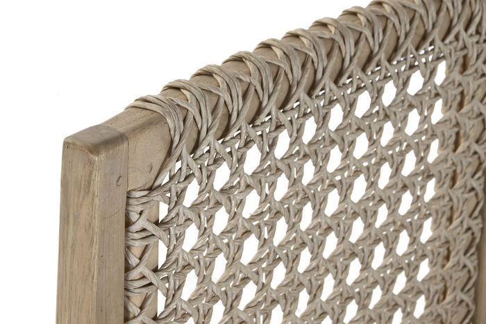 DKD Home Decor Indo 1c25 Sillón, Natural, Teca y Fibra, Trenzado a Mano, 70 x 82 x 60 cm (2 Unidades)