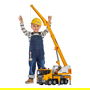 BRUDER - Camión Grúa de Juguete con Sonido y Efectos Sonoros, Escala 1:16, Color Negro, Blanco y Amarillo, 3 Años en Adelante - Modelo 03571