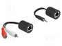 DeLOCK Set de 2 Extensores de Audio Estéreo RJ45 a 3,5 mm y RCA (Cat.5 hasta 50 m)