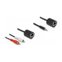 DeLOCK Extensor de audio estéreo RJ45 a 3,5 mm y 2 x RCA, Set de 2 piezas