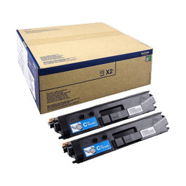 Brother TN-329CTWIN Tóner Original Cian, Pack de 2 Unidades (12000 Páginas) para HL-L8350CDW, MFC-L8850CDW