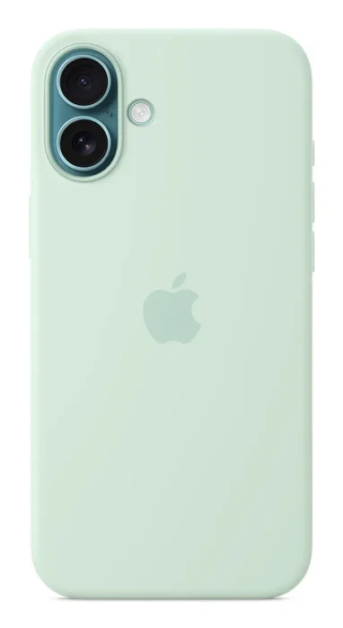 Apple iPhone 16 Plus Funda de Silicona con MagSafe Aguamarina - MDGU4ZM/A - Compatible con Carga Inalámbrica, Protección contra Caídas, Hecha con Materiales Reciclados
