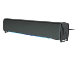Q-connect Barra de Sonido para PC con Iluminación LED Color Negro