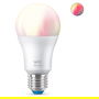 Telekom Bombilla Inteligente WiZ 8W (Equiv. 60W) RGB Multicolor, E27, A60, Control por Voz, Wi-Fi/Bluetooth, 220-240V, 806 lm