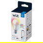 Telekom Bombilla Inteligente WiZ 8W (Equiv. 60W) RGB Multicolor, E27, A60, Control por Voz, Wi-Fi/Bluetooth, 220-240V, 806 lm