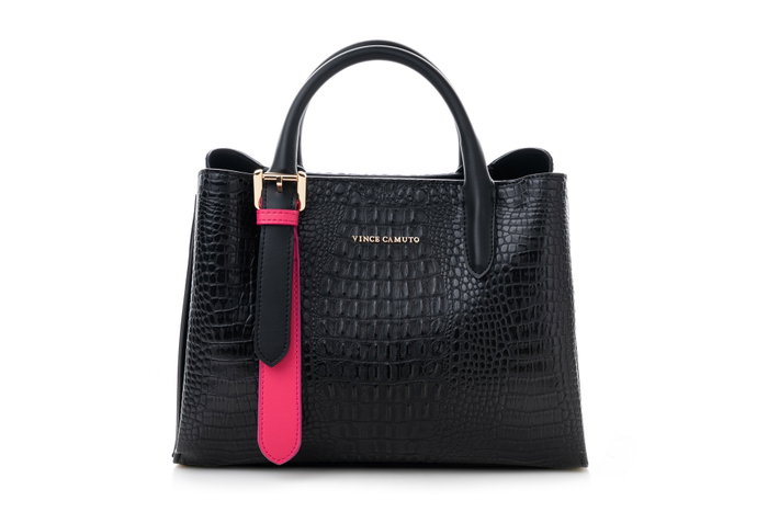Vince Camuto Bolso Rome Croco Negro Polipiel 36x26x11 cm