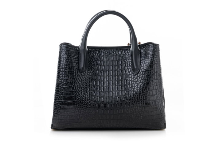 Vince Camuto Bolso Rome Croco Negro Polipiel 36x26x11 cm