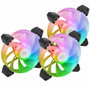 Mars Gaming MF-3AR Kit de 3 Ventiladores 120mm ARGB Aspas Invertidas Negro