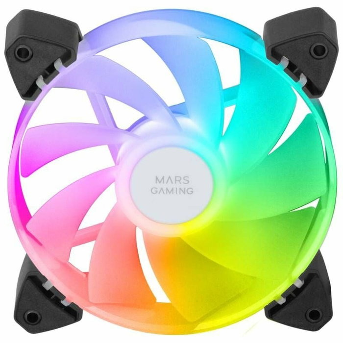 Mars Gaming MF-3AR Kit de 3 Ventiladores 120mm ARGB Aspas Invertidas Negro Mars Gaming MF-3AR Kit de 3 Ventiladores 120mm ARGB Aspas Invertidas Negro