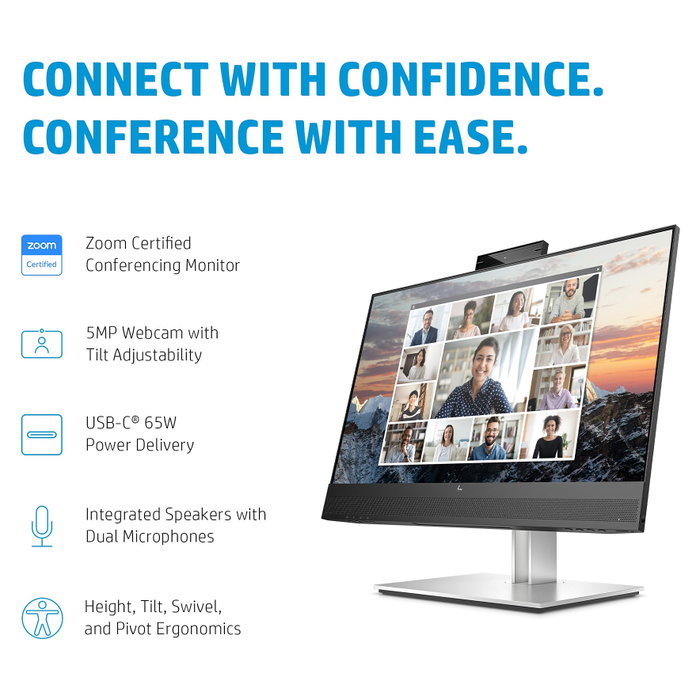 HP E24m G4 Monitor de Conferencias Full HD USB-C 23.8 pulgadas Black/Silver