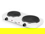 Argon Hornillo Eléctrico Doble Blanco 2500W con Placas Calefactoras, Regulador de Temperatura, Dimensiones 48x7x26 cm (Set de 4)