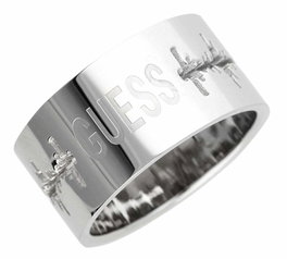Guess UMR11106-66 Anillo de Acero Plateado para Hombre