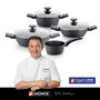 Batería de Cocina Monix Martin Berasategui Negro 7 Piezas