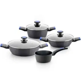 Monix Pack Batería de Cocina 7 Piezas Martín Berasategui M819900 Aluminio Forjado Antiadherente Inducción