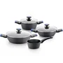 Monix Pack Batería de Cocina 7 Piezas Martín Berasategui M819900 Aluminio Forjado Antiadherente Inducción