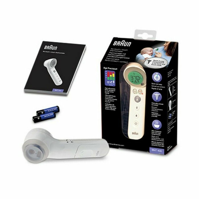 Braun BNT400 WE Termómetro Corporal de Doble Tecnología