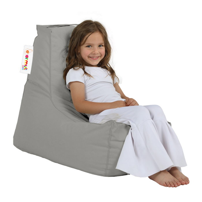 Atelier Del Sofa Bingo Kids Fume Puf de Jardín Cómodo y Resistente al Agua Gris para Exterior