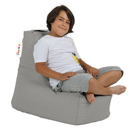 Atelier Del Sofa Bingo Kids Fume Puf de Jardín Cómodo y Resistente al Agua Gris para Exterior
