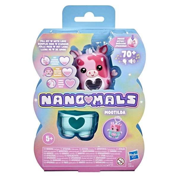 Hasbro Nano Mals Mascota Electrónica Interactiva con 70 Sonidos y Canciones, 7 cm - Modelos Surtidos