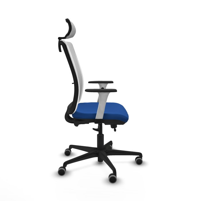PIQUERAS Y CRESPO Silla de oficina Haches con mecanismo Sincro/Traslack, Azul y Blanco PIQUERAS Y CRESPO Silla de oficina Haches con mecanismo Sincro/Traslack, Azul y Blanco
