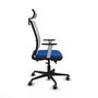 PIQUERAS Y CRESPO Silla de oficina Haches con mecanismo Sincro/Traslack, Azul y Blanco
