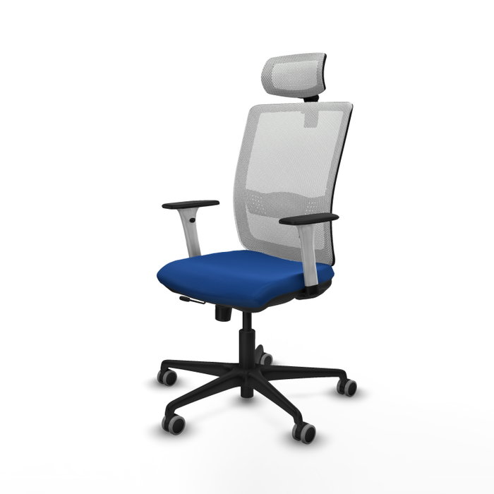 PIQUERAS Y CRESPO Silla de oficina Haches con mecanismo Sincro/Traslack, Azul y Blanco PIQUERAS Y CRESPO Silla de oficina Haches con mecanismo Sincro/Traslack, Azul y Blanco