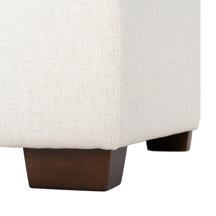 Sofá 4 Plazas Crema Tejido 282 X 101 X 71 cm Sofá 4 Plazas Crema Tejido 282 X 101 X 71 cm